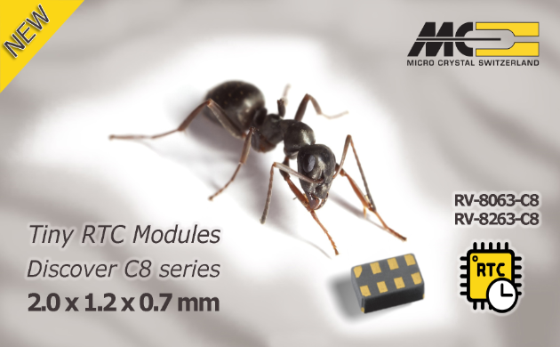 New C8-series of Real-Time Clock Modules